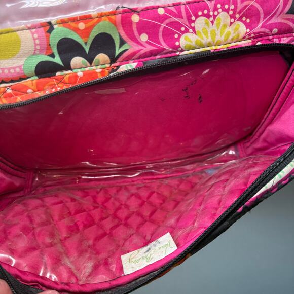 Vera Bradley Ziggy Zinnia Floral Print Travel Hanging Makeup Organizer Case - Picture 7 of 9
